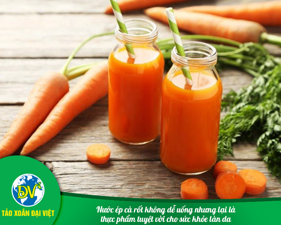 Nước ép cà rốt không dễ uống nhưng lại là thực phẩm tuyệt vời cho sức khỏe làn da