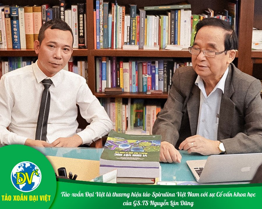 Tảo xoắn Đại Việt là thương hiệu tảo Spirulina Việt Nam với sự Cố vấn khoa học của GS.TS Nguyễn Lân Dũng 
