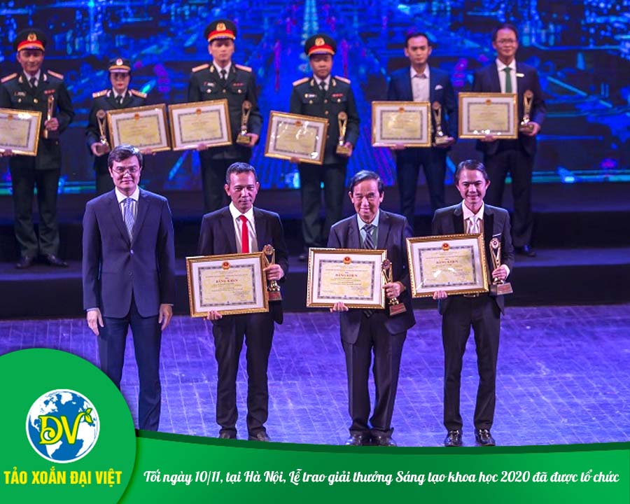 Tối 10/11, tại Hà Nội, Lễ trao giải thưởng Sáng tạo khoa học 2020 đã được tổ chức