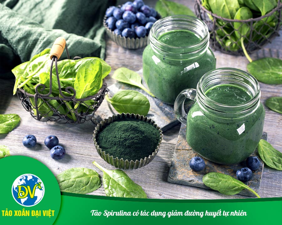 Tảo xoắn Spirulina có tác dụng giảm đường huyết tự nhiên