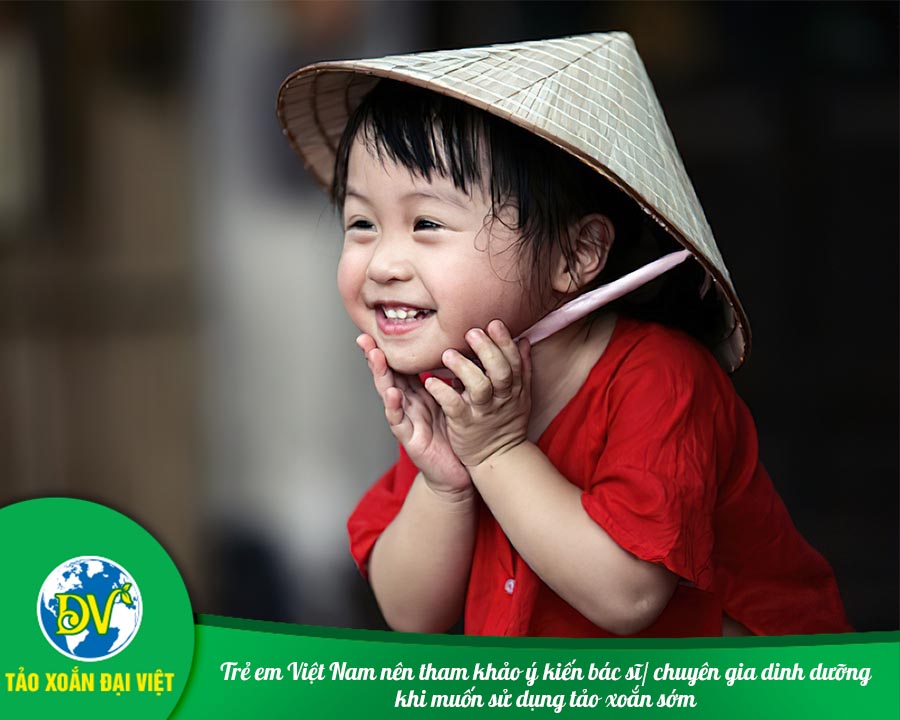 Trẻ em Việt Nam nên tham khảo ý kiến bác sĩ/ chuyên gia dinh dưỡng khi muốn sử dụng tảo xoắn sớm.