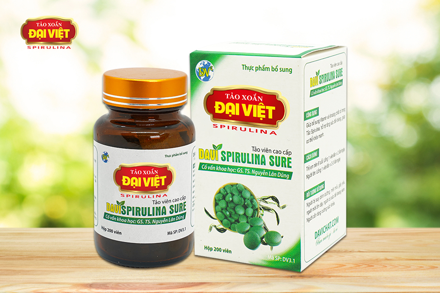 Viên uống tảo xoắn Davi là sản phẩm vượt trội của thương hiệu Đại Việt