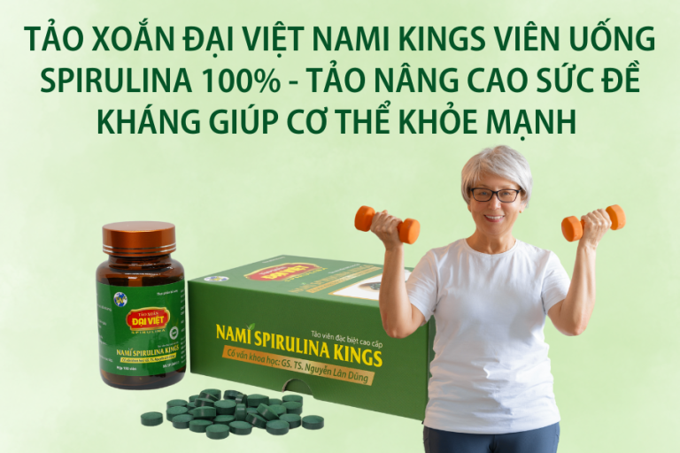 Tảo xoắn Đại Việt Nami Kings Viên uống Spirulina 100% – Tảo nâng cao sức đề kháng giúp cơ thể khỏe mạnh